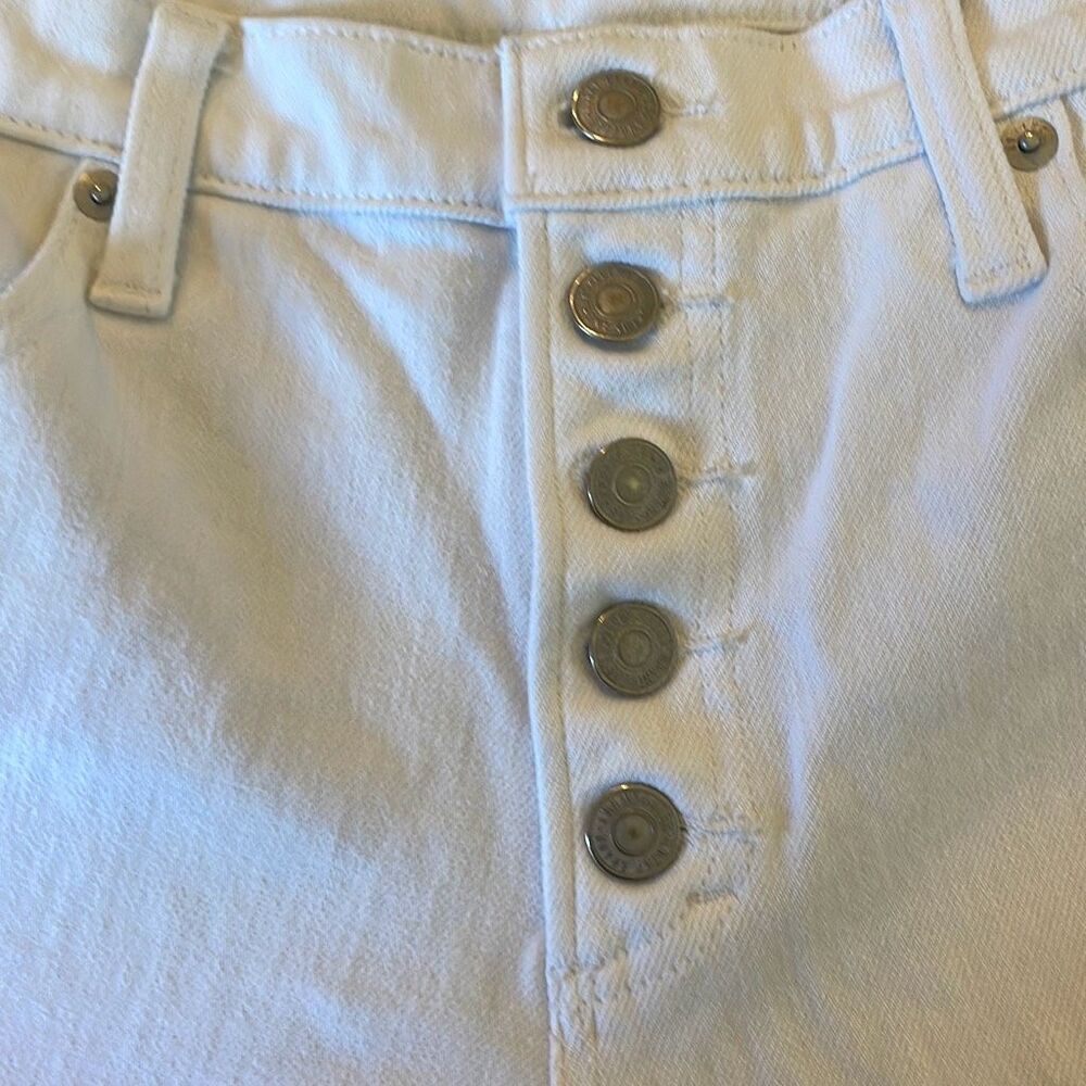 Lucky brand Ava mid rise crop white button fly jeans 29/8 - Picture 6 of 12
